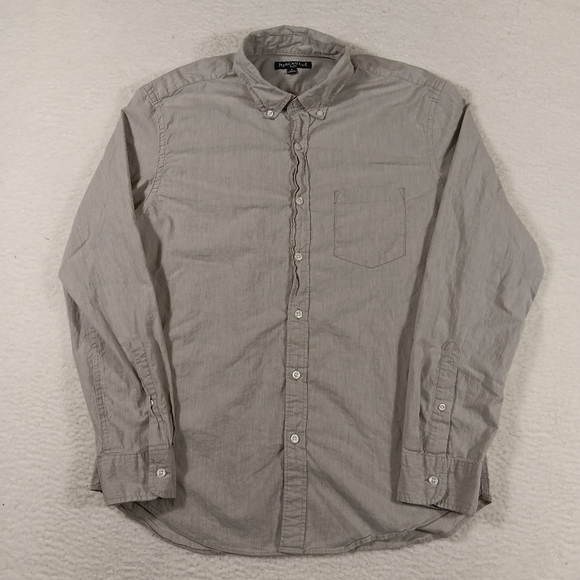 J. Crew Other - J Crew Shirt Mens Large Gray Chambray Long Sleeve Button Down Office Preppy